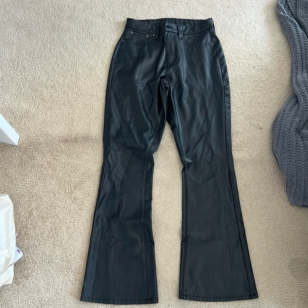American Eagle Leather Flare Pants